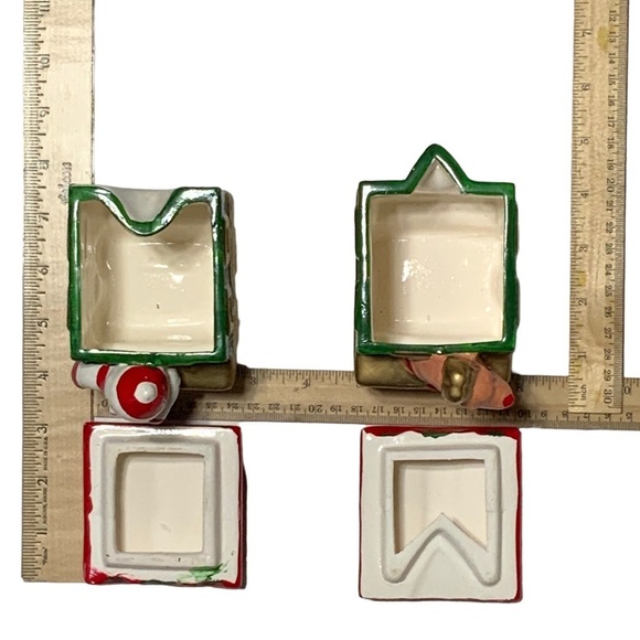 Vintage Santa Train Teapot With Nesting Creamer Sugar Bowl 3 Pieces Ceramic 1994 - Picture 7 of 16